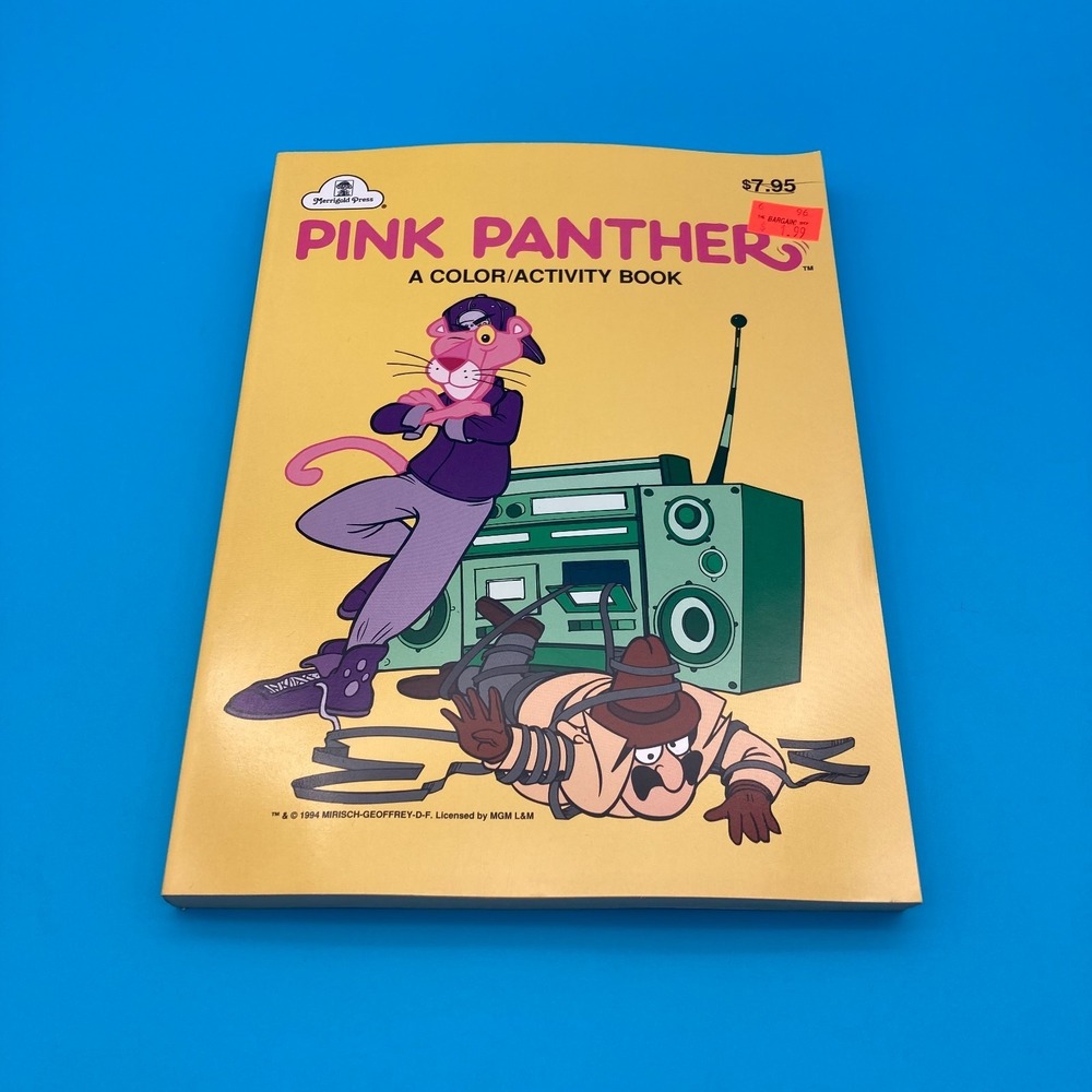 Vintage 1994 Pink Panther Colouring & Activity Book Merrigold Press New Clean